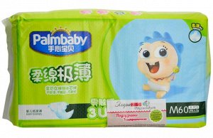 Palmbaby подгузники M (6-11 кг) 60 шт., ТРАДИЦИОННЫЕ.