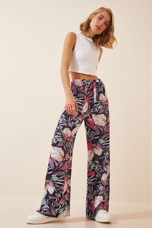 Женские летние свободные брюки из вискозы с высокой талией Hyacinth BH00354
