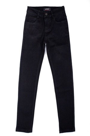 Брюки Брюки из черной джинсовой ткани без варки с завышенной линией талии
