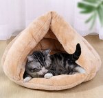 Лежанка &quot;Норка&quot; для кошек, собак мелких пород. Беж 50х60