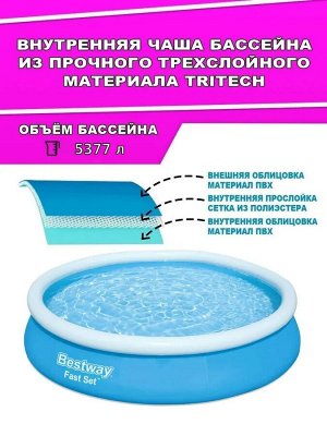 Bestway Бассейн Fast Set 366х76см, 5377л