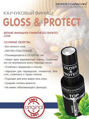 Giorgio capachini Универсальный каучуковый финиш RUBBER без липкого слоя, 12 мл GC GLOSS&amp;PROTECT