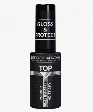 Giorgio capachini Универсальный каучуковый финиш RUBBER без липкого слоя, 12 мл GC GLOSS&amp;PROTECT