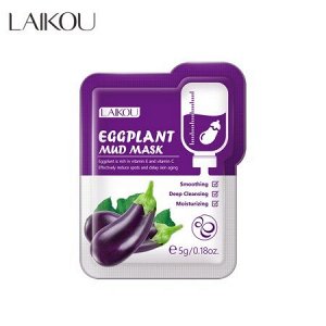 LAIKOU. Маска грязевая для лица с баклажаном, EGGPLANT MUD MASK 5г