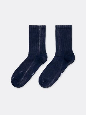 Носки мужские в темно-синем цвете с разводами (1 упаковка по 5 пар)