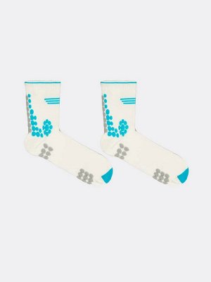 Укороченные мужские спортивные носки из пряжи Meryl® Skinlife белого цвета (1 упаковка по 5 пар)
