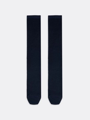 Завышенные женские носки из итальянской шерсти темно-синего цвета (1 упаковка по 5 пар)