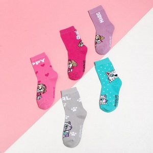 Набор детских носков 5 пар "Girl", PAW PATROL, 14-16 см