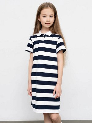 Платье-футболка с воротничком для девочек
