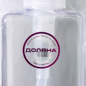 Дозатор для мыла Доляна, 500 мл, 6,5x15,5 см, прозрачный