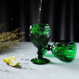 Набор бокалов стеклянных Magistro «Варьете», 320 мл, 8,5х16 см, 2 шт, цвет зелёный
