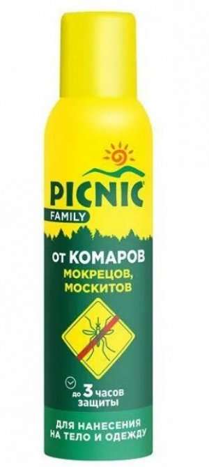 Picnic Family Аэрозоль от комаров, 150 см3