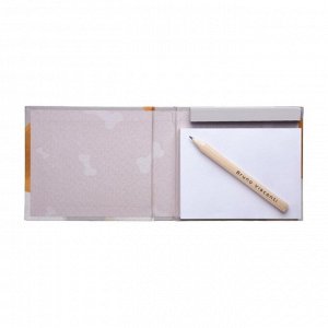 СИМА-ЛЕНД Блок бумаги с отрывными листами для записей 110х95мм, 100 листов MEMORY JOURNAL, обложка картон, + карандаш, блок 80 г/м2, МИКС
