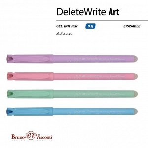 Ручка гелевая со стираемыми чернилами BrunoVisconti DeleteWrite Fruit rain. Вишня, узел 0.5 мм, синие чернила, матовый корпус Soft Touch, МИКС