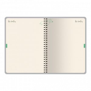 Ежедневник недатированный А5, 136 листов на гребне Black&amp;White "Модный паттерн", твёрдая обложка