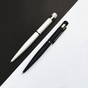Ручка шариковая автоматическая BrunoVisconti VERONA, 1,0 мм, матовый чёрный корпус Soft Touch, синие чернила