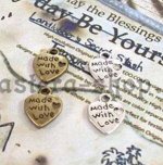 Винтажная подвеска Сердечко Made with love