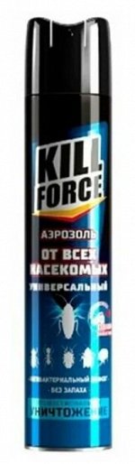 Аэрозоль от тараканов универсальное средство от всех насекомых (ползающих и летающих) Kill Force - 350 мл