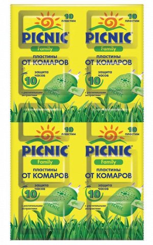 Picnic Family Пластины от комаров, 10 шт
