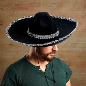 Карнавальная шляпа «Сомбреро», цвет чёрный