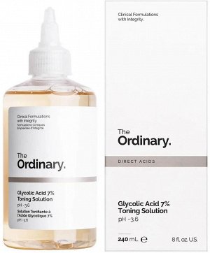 Веганский Тонер  для лица с 7% гликолевой кислотой 	The Ordinary  Glycolic Acid 7% Toning Solution