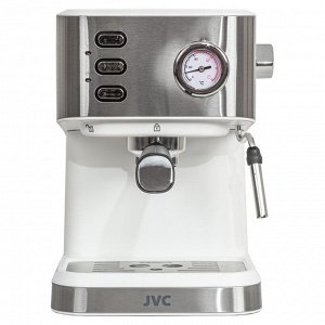 Кофеварка JVC JK-CF33, рожковая, 1050 Вт, 1.5 л, белая