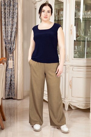 Брюки бежевый
Женские летние брюки палаццо - самый горячий тренд этого сезона. Пояс на резинке, втачные карманы, комфортная высокая посадка.Длина брюк в 50 размере: по внешнему шву - 104 см, по внутре