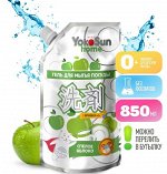 ДОЙПАК!!! Гель для мытья посуды YokoSun, ЯБЛОКО 850мл
