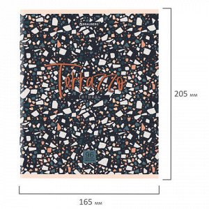 Тетрадь А5 96 л. BRAUBERG скоба, клетка, обложка картон, "Terrazzo" (микс в спайке), 404437