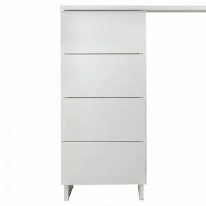 Стол письменный/компьютерный BRABIX "Scandi CD-016", 1100х500х750 мм, 4 ящика, белый, 641891, ЦБ013707-1