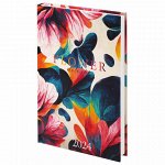 Ежедневник датированный 2024 145х215 мм, А5, STAFF, ламинированная обложка, &quot;Flower delight&quot;, 115143