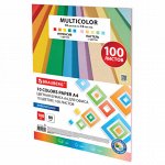 Бумага цветная 10 цветов BRAUBERG &quot;MULTICOLOR&quot; А4, 80 г/м2, 100 л., (10 цв. x 10 л.), 115350