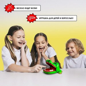 Настольная игра для детей на реакцию «Безумный крокодил», от 1 игрока, 3+