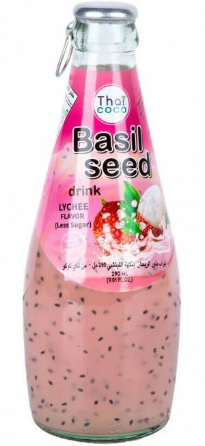 Напиток с семенами базилика Личи Thai Coco