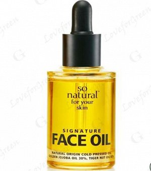 So Natural Увлажняющее масло для лица Signature Face Oil, 30 мл