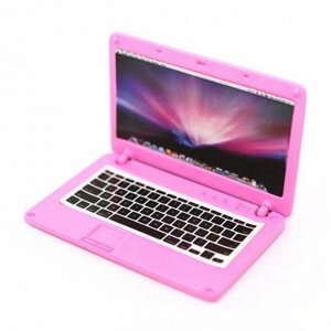 Кукольный ноутбук MacBook розовый, 1 шт