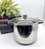Кастрюля из нержавеющей стали с крышкой FESSLE диаметр 26 см (10.6 л)