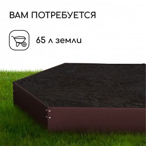 Клумба оцинкованная, d = 80 см, h = 15 см, коричневая, Greengo