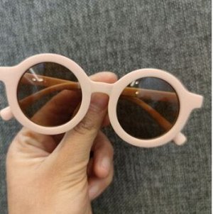 Розовые детские круглые очки