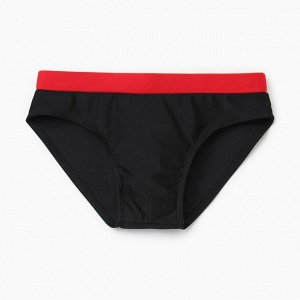 Плавки купальные для мальчика MINAKU, цвет чёрный/красный, рост