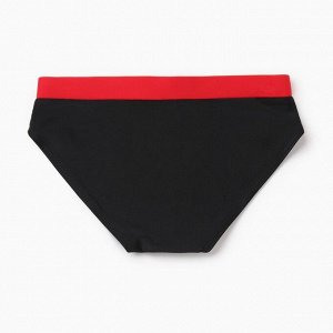 Плавки купальные для мальчика MINAKU, цвет чёрный/красный, рост