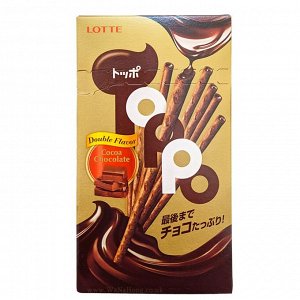 LOTTE Toppo Cocoa Chocolate Печенье "Палочки с начин. какао-шоколад" 40 гр., 1*10шт*6бл, Арт-510492