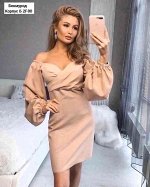 Платье женское Ткань барби Длина 85 см