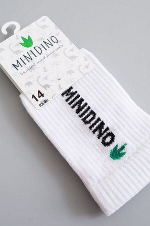 Носки детские удлиненные Minidino без рисунка белый