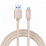 FORZA Кабель для зарядки Флоренция Micro USB, 1.5м, 1.5А, тканевая оплётка, 3 цвета, пакет