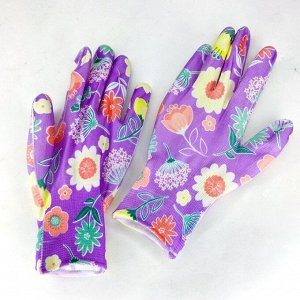 Перчатки прорезиненные цветные с тонкой заливкой