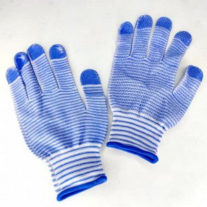 Перчатки  нейлоновые Точка Синие  Greengo (1уп/12пар) Арт-139620
