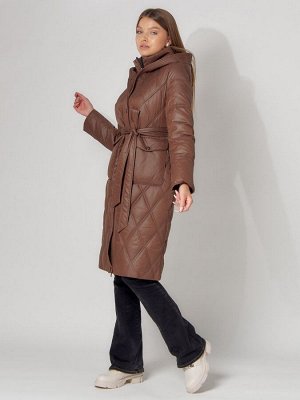 Пальто утепленное стеганое зимнее женское   448602TK