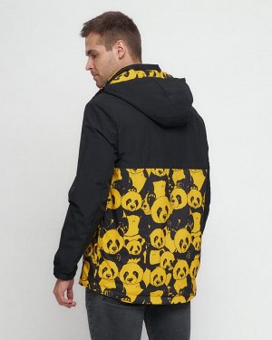 Куртка-анорак спортивная мужская желтого цвета 88629J