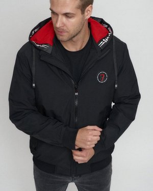MTFORCE Куртка спортивная мужская на резинке черного цвета 3367Ch